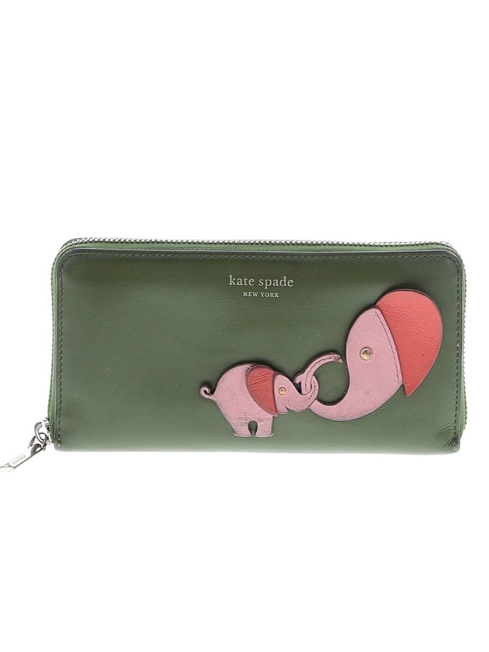Kate spade elephant applique zip around wallet